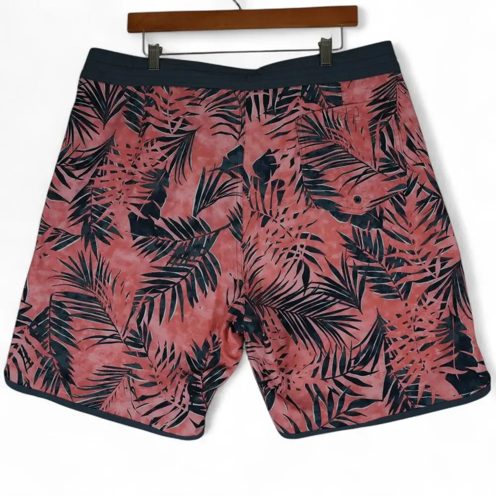 Old Navy Board Shorts Mens 38x9 Floral Palms Swimwear Beach Stretch‎